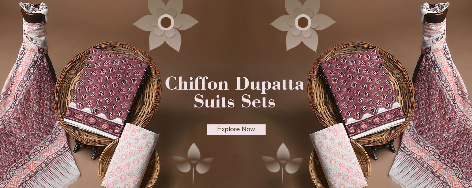 Cotton Sets With Chiffon Dupatta