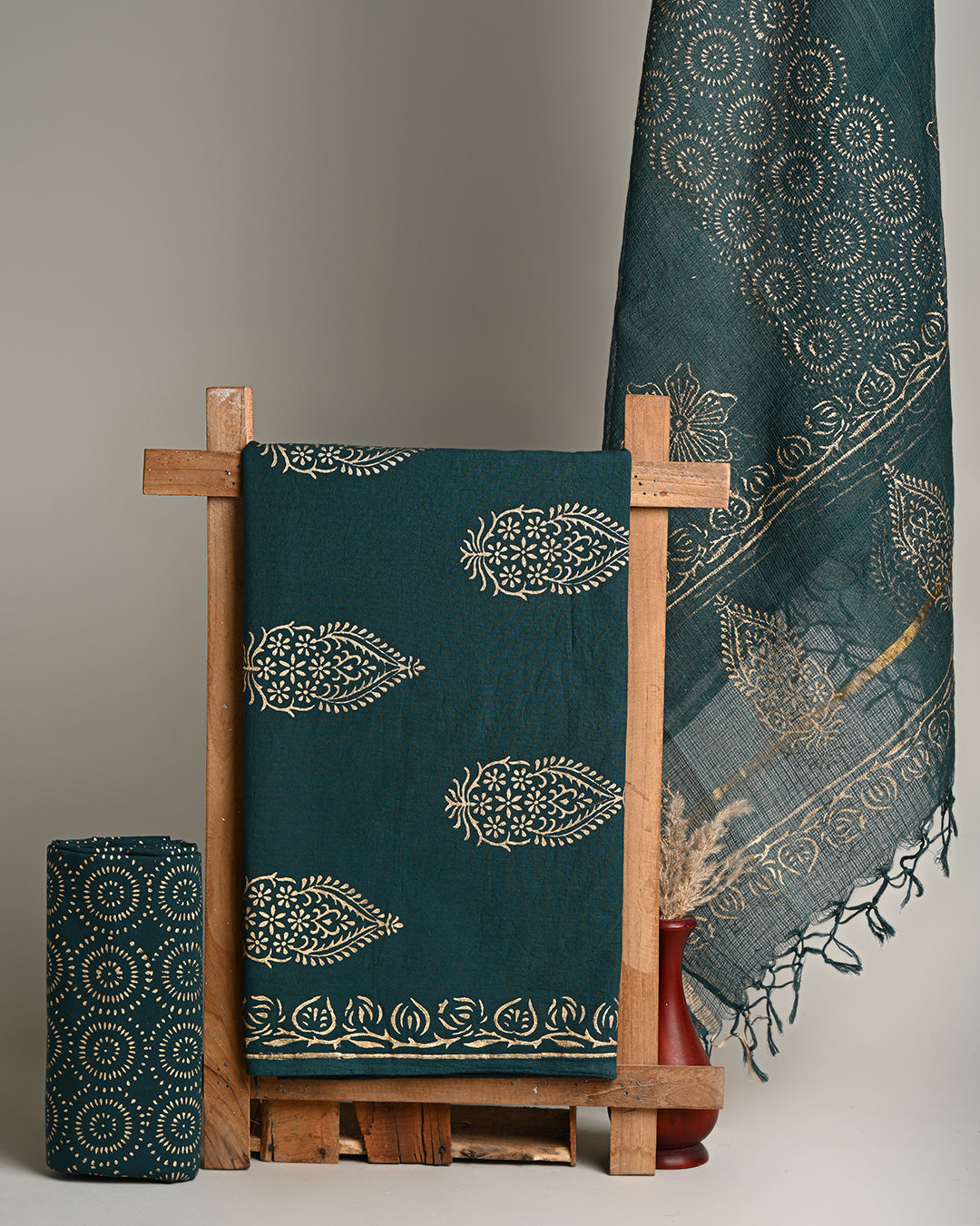 Premium Sanganeri Print Cotton Suit With Kota Doria Dupatta CFCOTKO24
