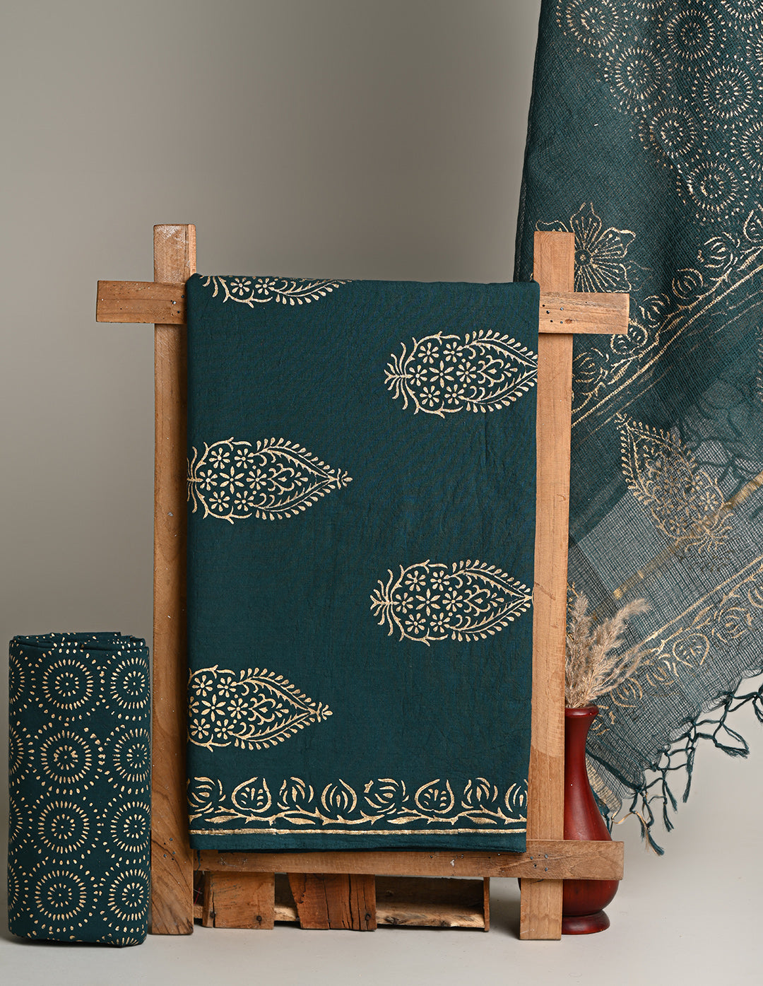 Premium Sanganeri Print Cotton Suit With Kota Doria Dupatta CFCOTKO24
