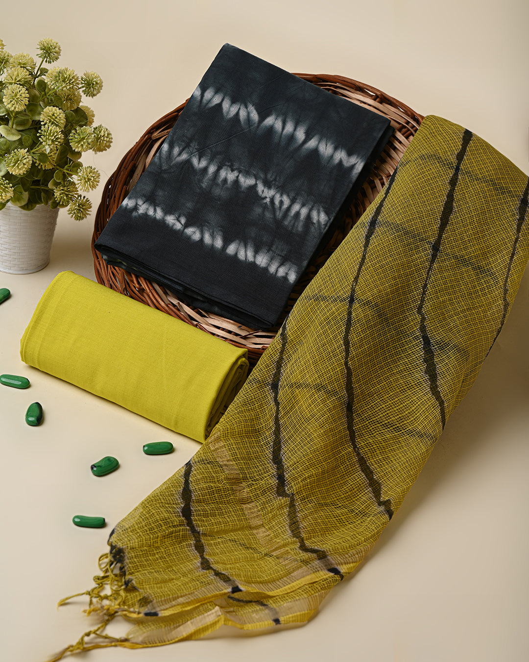 Exclusive Hand Block Print Cotton Suit With Kota Dupatta (BSCOTKO23)