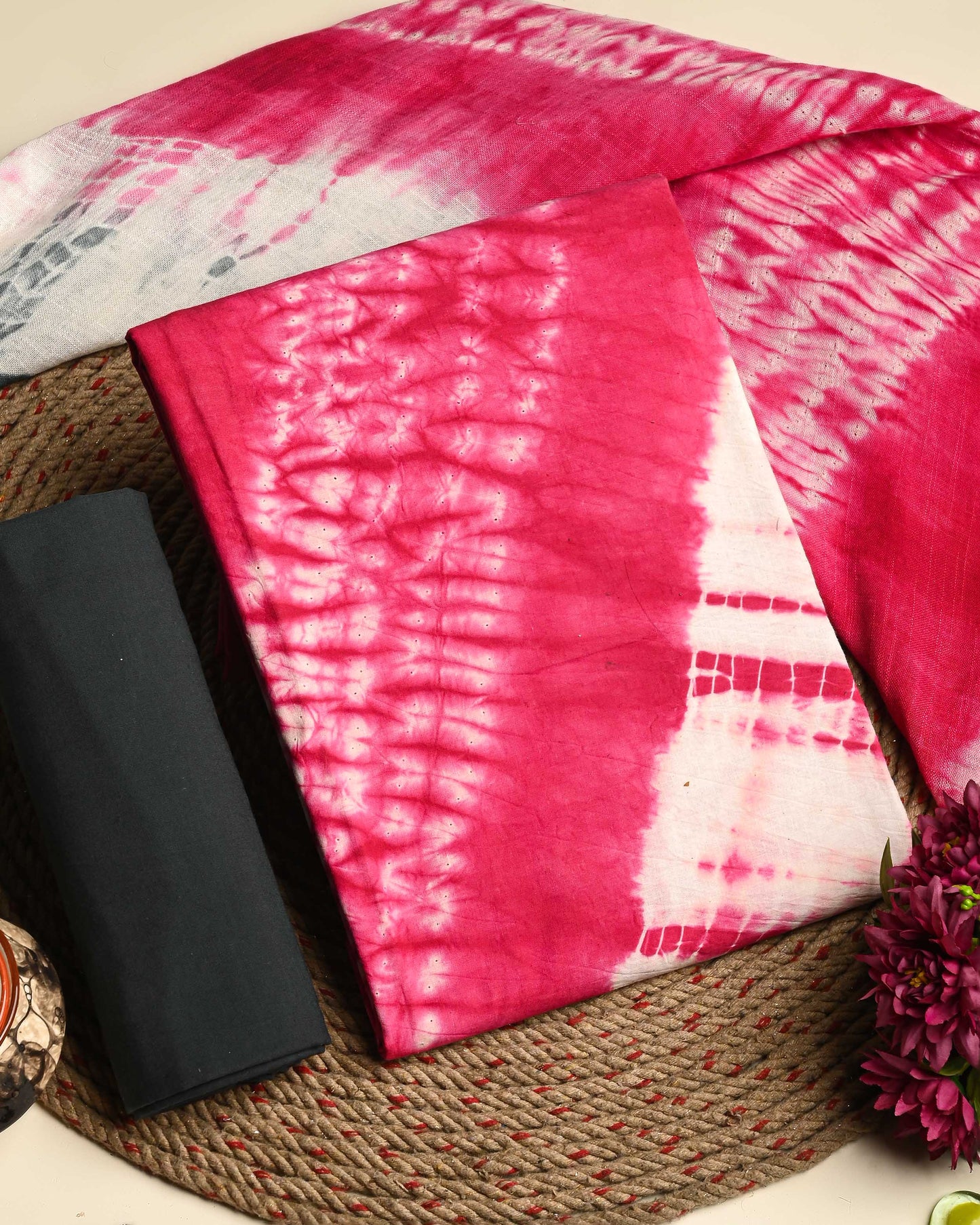 Adorable Sanganeri Printed Cotton Suit With Lilen Dupatta CFLID06