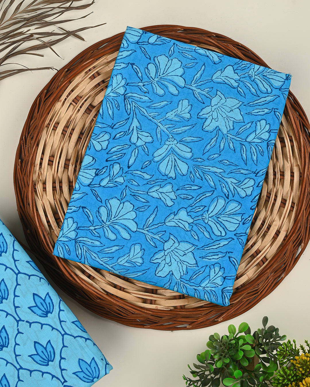 Premium Sanganeri Printed Cotton Suit Top And Bottom Set BSTB40