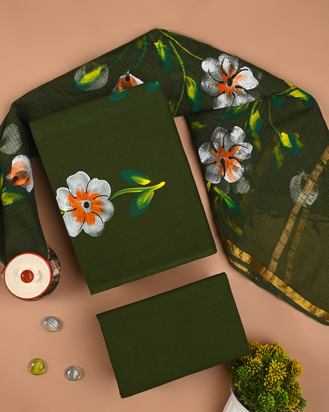 New Traditional Hand Block Print Cotton Sets With Kota Dupatta CFCOTKO75