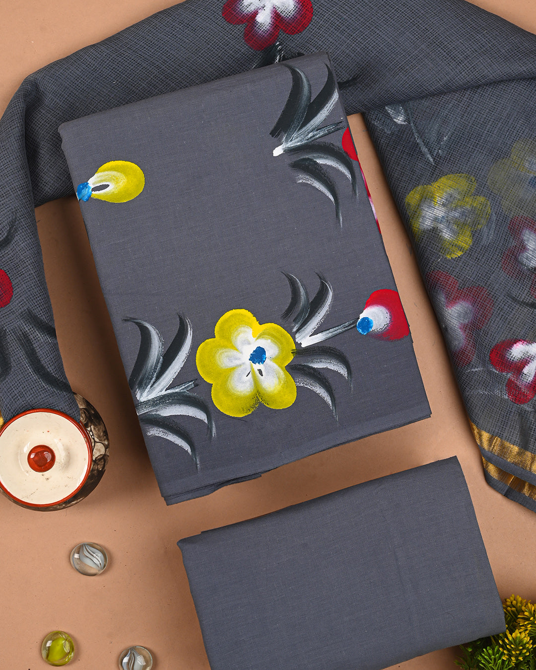 New Traditional Hand Block Print Cotton Sets With Kota Dupatta CFCOTKO68