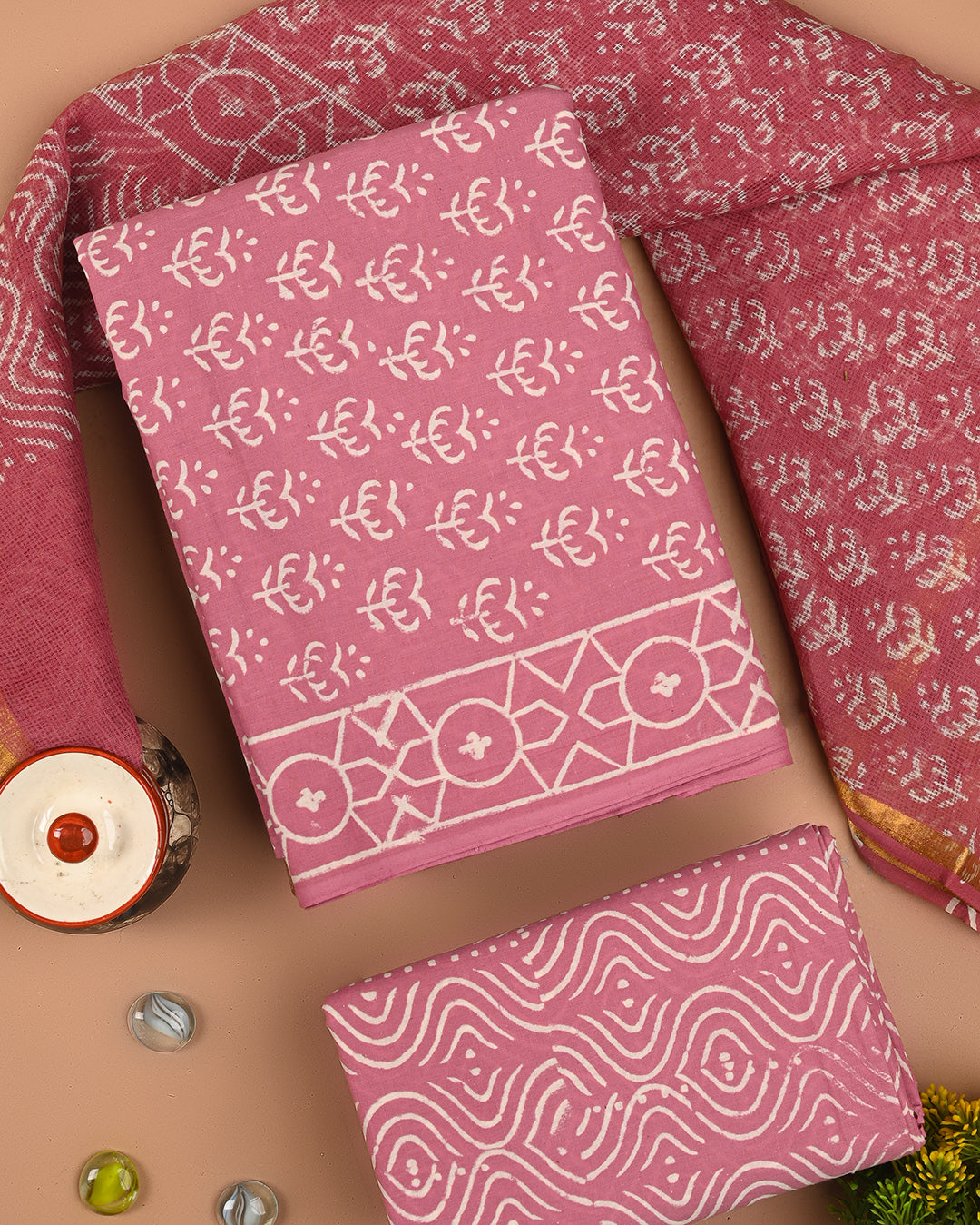 New Discharge Print Cotton Sets With Kota Dupatta CFCOTKO53