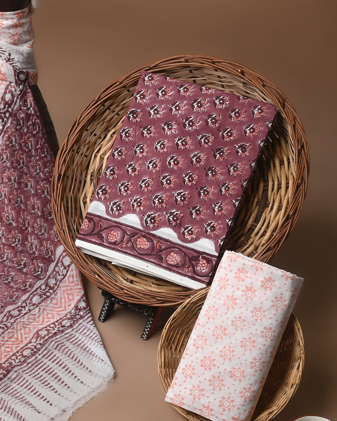 New Sanganeri Printed Cotton Suit With Chiffon Dupatta CFCOTCH15