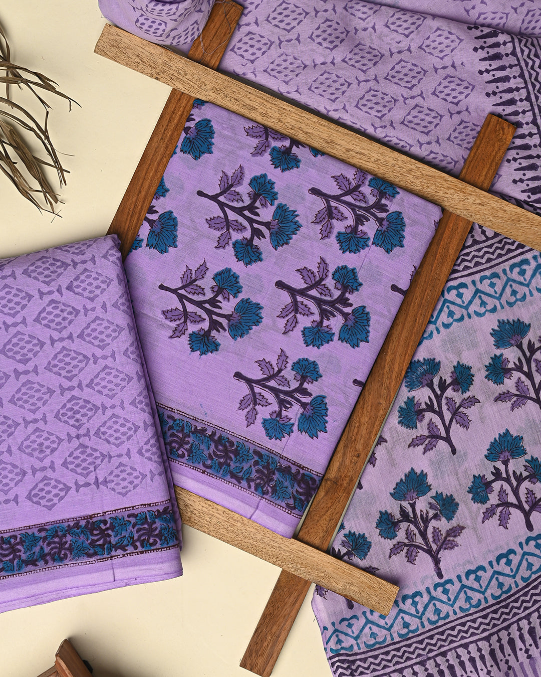 Graceful Sanganeri Hand Block Print Cotton Suit Sets With Cotton Dupatta CFCOTMU20