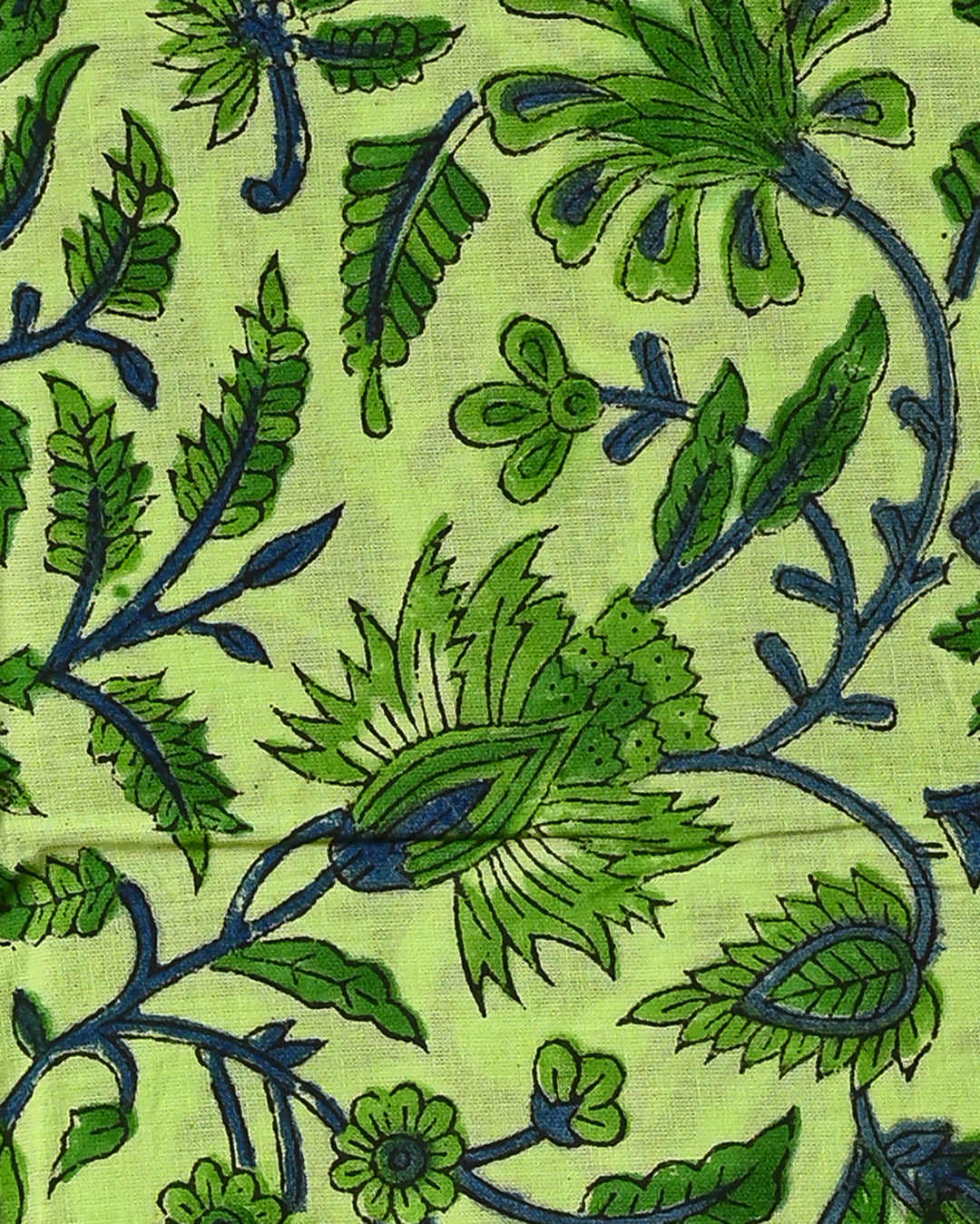 Premium Green Dabu Print Cotton Suit With Kota Doria Dupatta CFCOTKO25