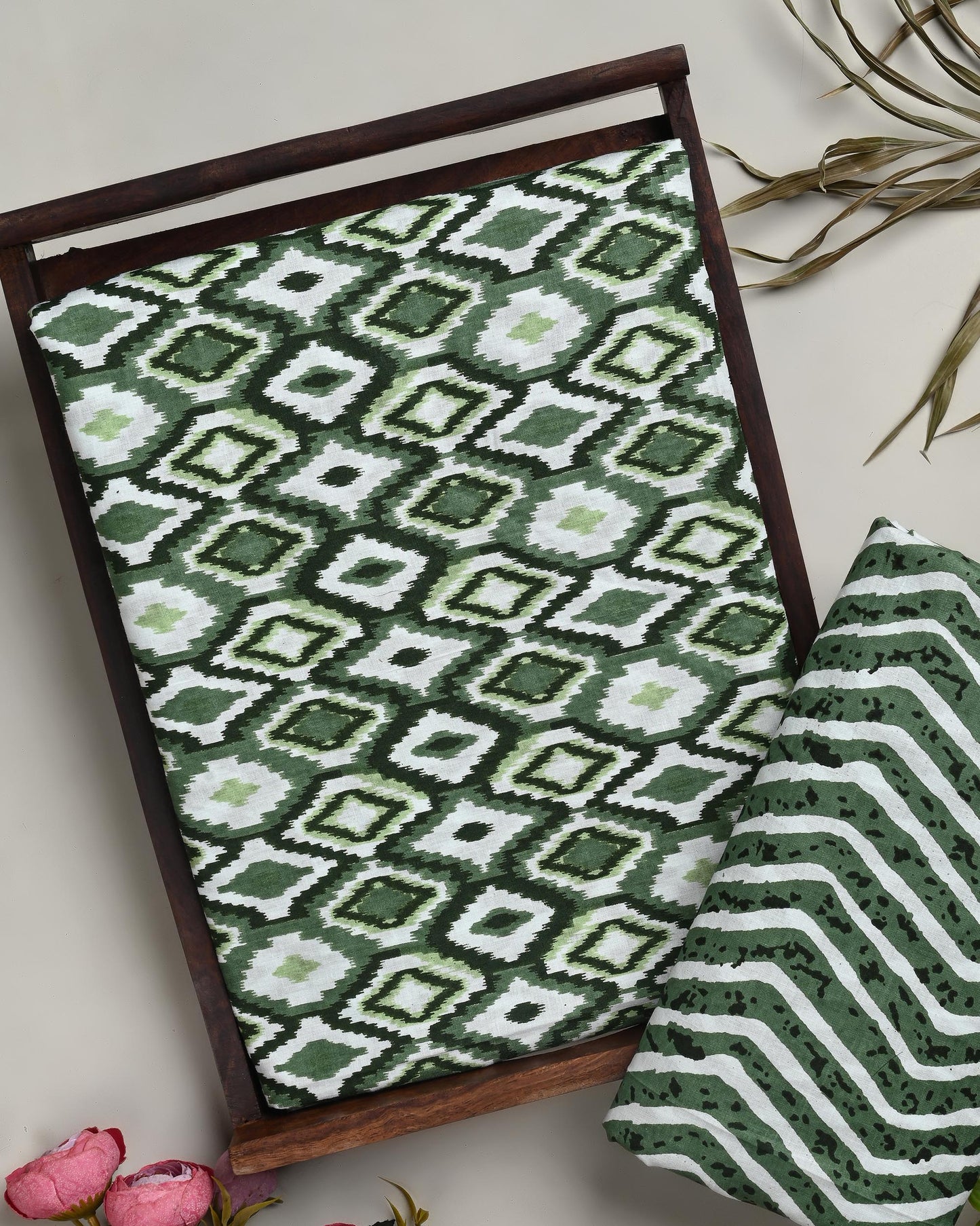 Premium Sanganeri Printed Cotton Suit Top And Bottom Set EATB39