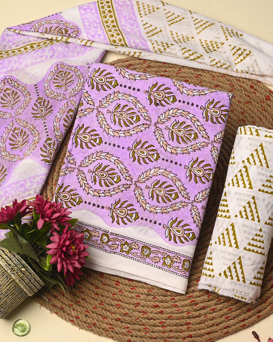 Exclusive Cotton Suit Sets With Cotton Dupatta CFCOTMU32