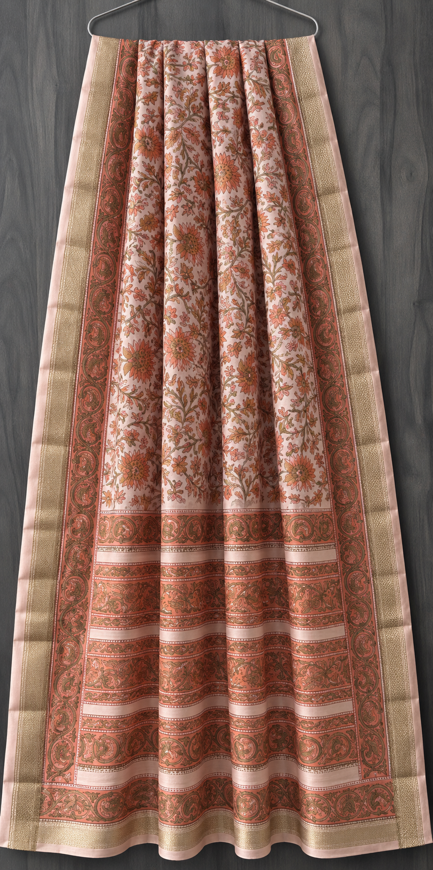 Premium Sanganeri Print Maheshwari Silk Saree (BSMS18)