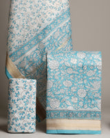 Hand Block Print Maheshwari Silk Suit Set CFMAHMA08