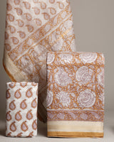 Premium Hand Print Maheshwari Silk Suit Set COMAHMA05