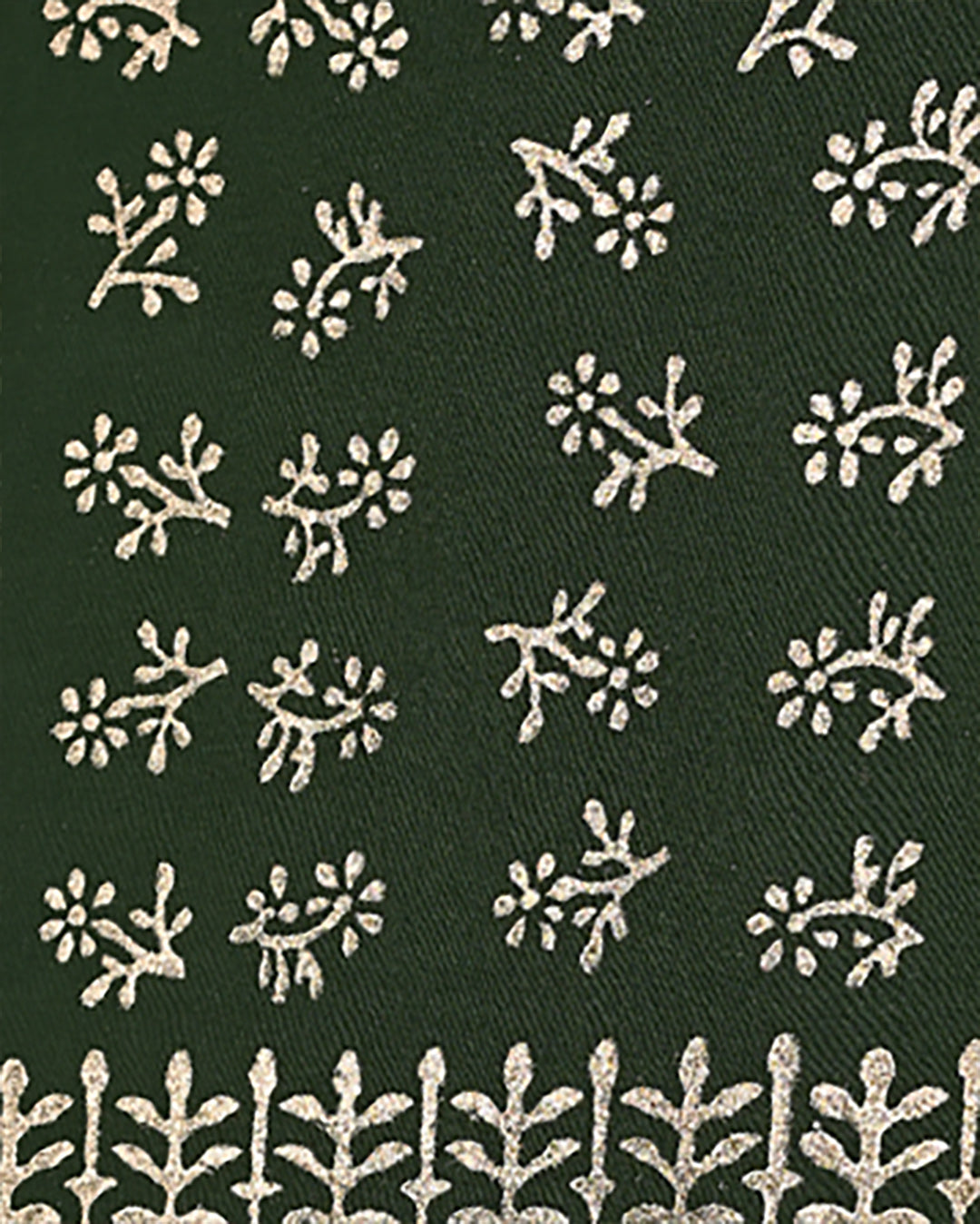 Adorable Green Golden Print Hand Block Printed Cotton Suit With Cotton Dupatta CFCOTMU52