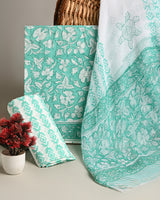 New Sanganeri Rapid Printed Cotton Suit With Chiffon Dupatta (CFCOTCH29)