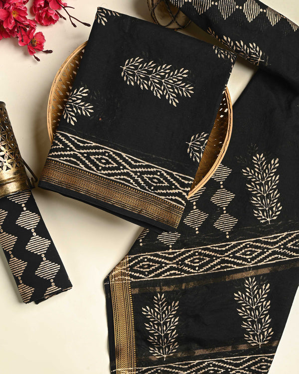Premium Sanganeri Print Maheshwari Silk Suit Set CFMAHMA10