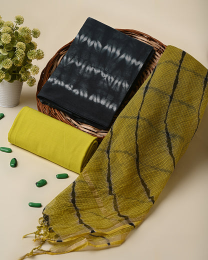 Exclusive Hand Block Print Cotton Suit With Kota Dupatta (BSCOTKO23)