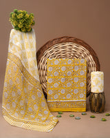 New Sanganeri Rapid Printed Cotton Suit With Chiffon Dupatta CFCOTCH30