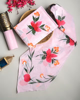 Pink Hand Block Print Cotton Suit Sets With Cotton Dupatta  CFCOTMU14