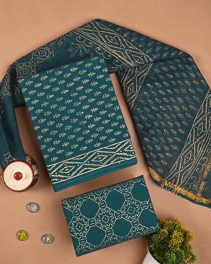 New Traditional Hand Block Print Cotton Sets With Kota Dupatta CFCOTKO70