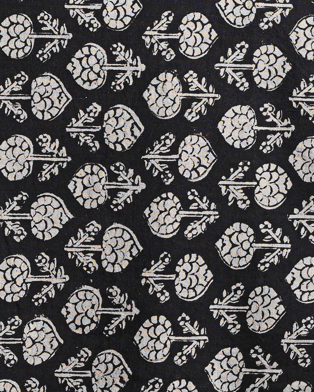 Premium Black Pigment Hand Block Printed Cotton Suit With Cotton Dupatta BSCOTMU19