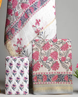 Premium Sanganeri Print Maheshwari Silk Suit Set CFMAHMA15