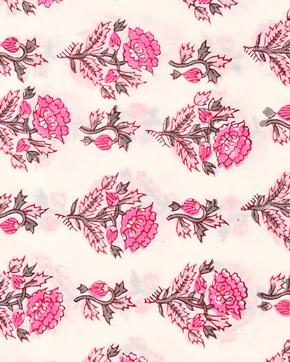 Elegant Sanganeri Printed  Cotton Suit With Cotton Dupatta (BSCOTMU76)