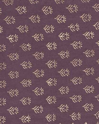 Title New  Brownish Hand Block Printed Cotton Suit With Organza Dupatta BSCOD31