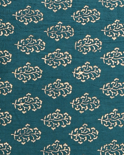 Premium Hand Block Printed Cotton Suit With Linen Dupatta BSLID34