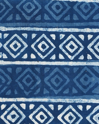 Traditional Dabu Printed Cotton Suit With Chiffon Dupatta (BSCOTCH17)