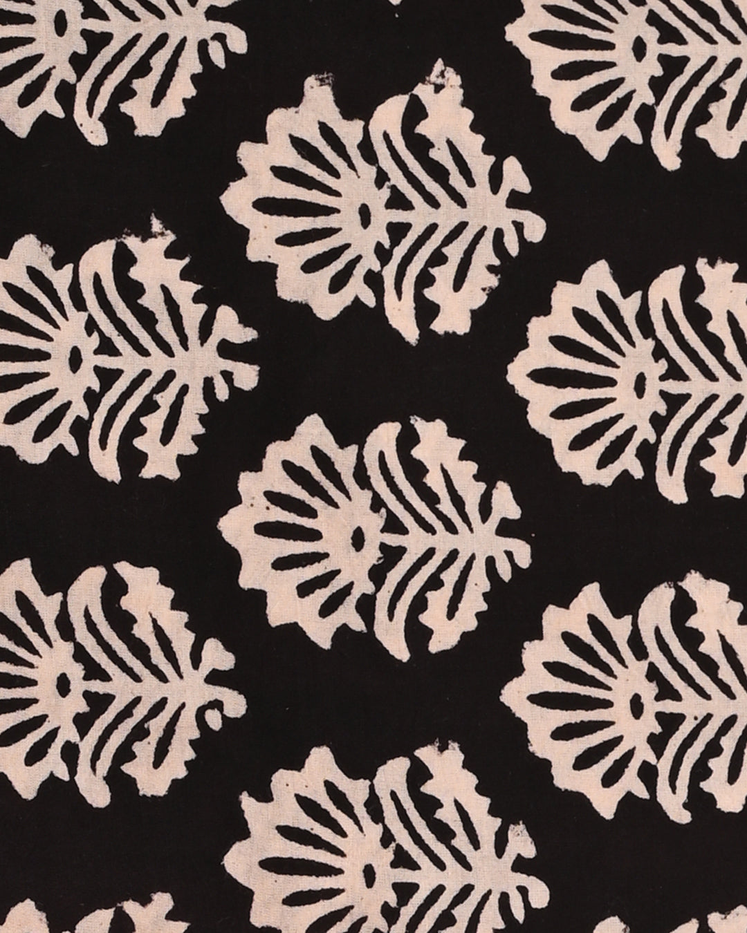 Traditional Brown With Black Boota Hand Block Printed Cotton Suit With Chiffon Dupatta (BSCOTCH02)