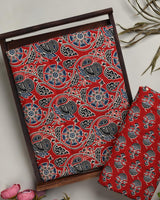 Traditional Sanganeri Printed Cotton Suit Top And Bottom Set EATB36