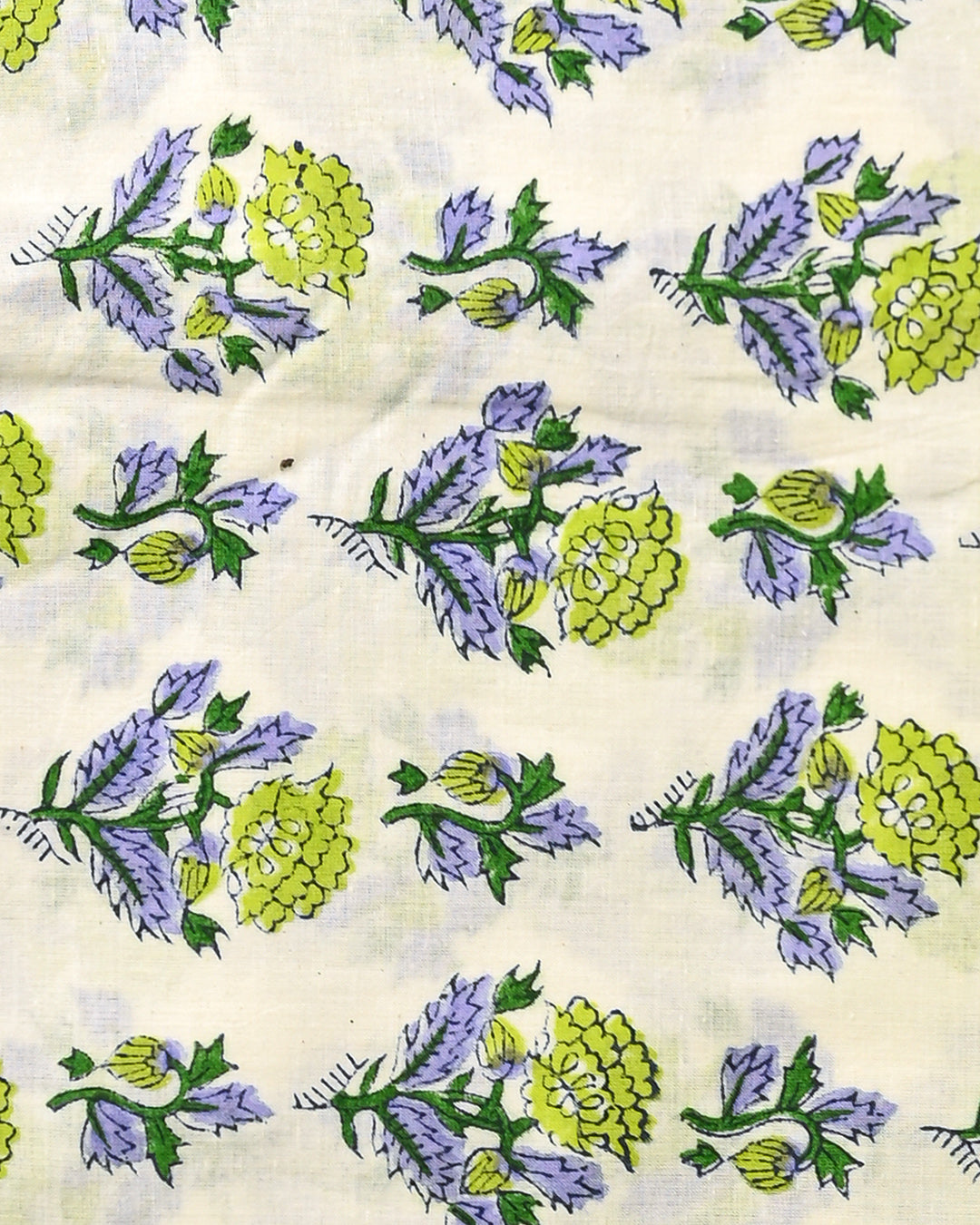 Premium Green Hand Block Sanganeri Print Cotton Suit With Chiffon Dupatta (BSCOTCH20)