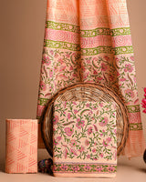 Sanganeri Hand Block Print Cotton Suit Sets With Cotton Dupatta COCOTMU10
