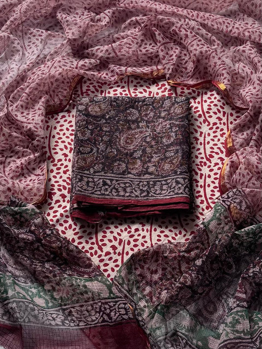 Full Unstitched Exclusive Kota Doria Suit With Kota Dupatta (BSKD18)