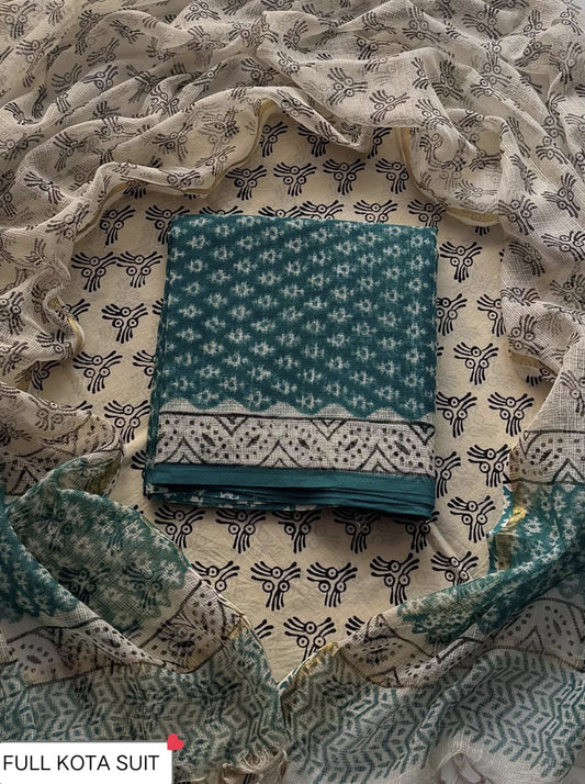 Full Unstitched Exclusive Kota Doria Suit With Kota Dupatta (BSKD30)