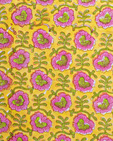 Yellow Sanganeri Hand Block Print Cotton Suit Sets With Cotton Dupatta CFCOTMU50