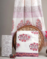 Sanganeri Hand Block Print Cotton Suit Sets With Cotton Dupatta CFCOTMU59