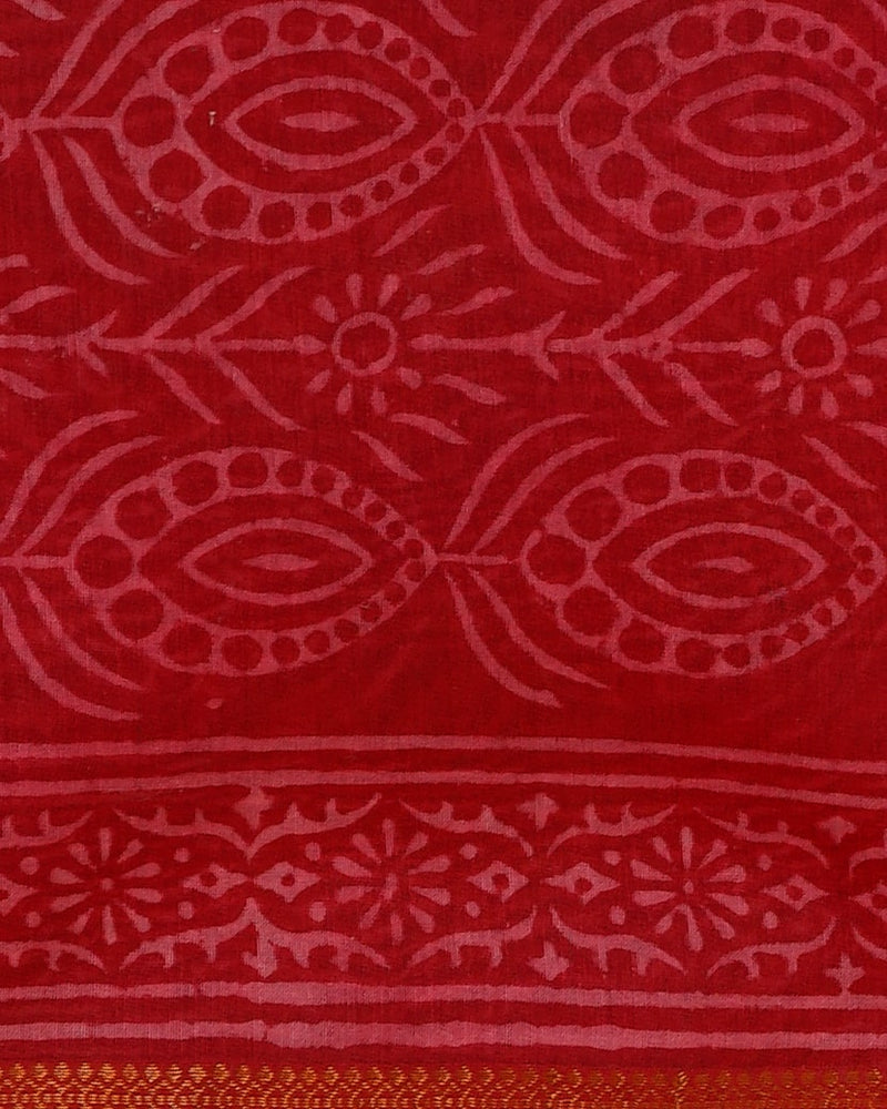 Discharge Printed Maheshwari Silk Suit With Maheshwari Dupatta CFMAHMA24