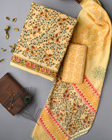 Sanganeri Hand Block Print Cotton Suit Sets With Cotton Dupatta CFCOTMU39