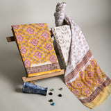 Premium Hand Block Print Cotton Suit Sets With Chiffon Dupatta CFCOTCH19