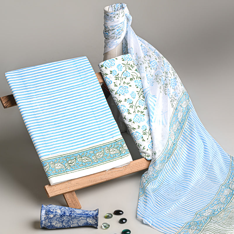 New Sanganeri Rapid Printed Cotton Suit With Chiffon Dupatta COCOTCH09