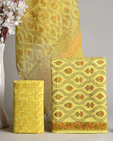Premium Sanganeri Print Cotton Suit With Kota Doria Dupatta CFCOTKO21