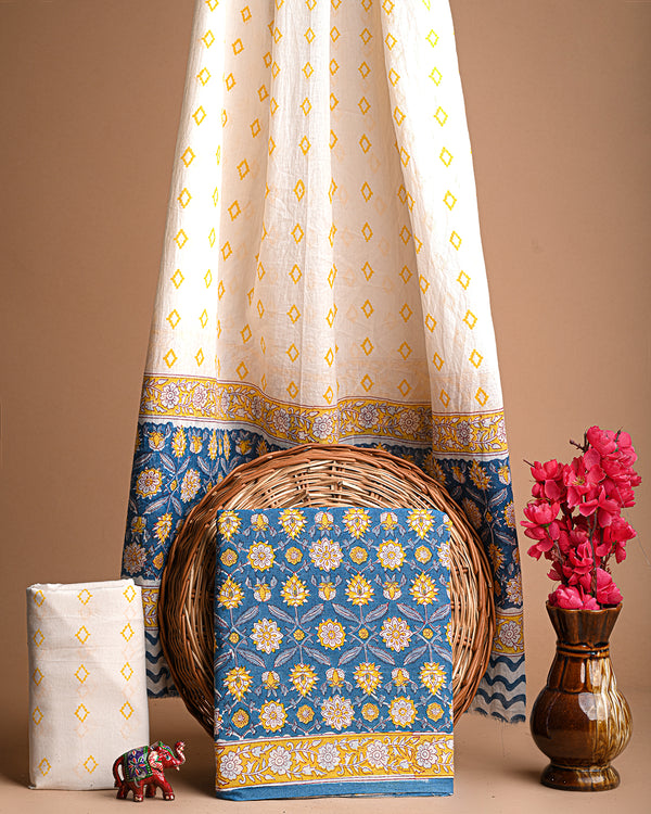 Premium Hand Block Printed Cotton Suit With Cotton Duptta CFCOTMU22