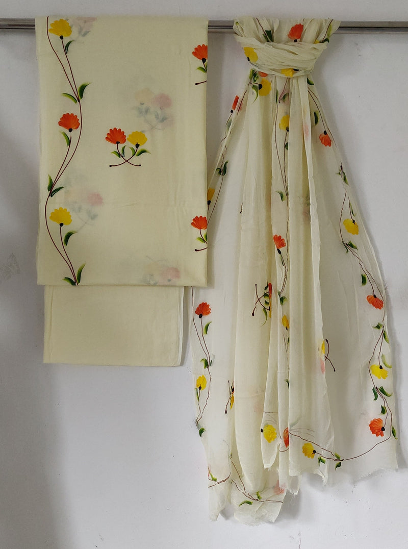 New Sanganeri Rapid Printed Cotton Suit With Chiffon Dupatta (COCOTCH12)
