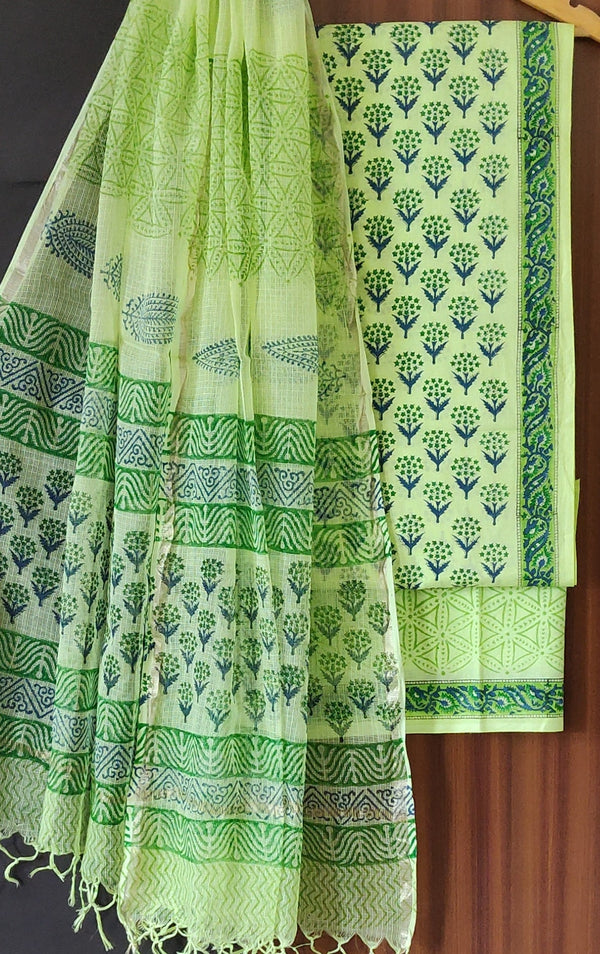 Premium Sanganeri Print Cotton Suit With Kota Doria Dupatta COCOTKO11